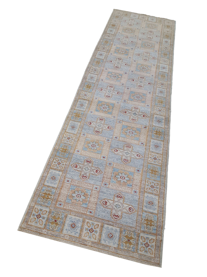 Pacific Ziegler 42174 Jade Blue Multi Transitional Hand Knotted Rug