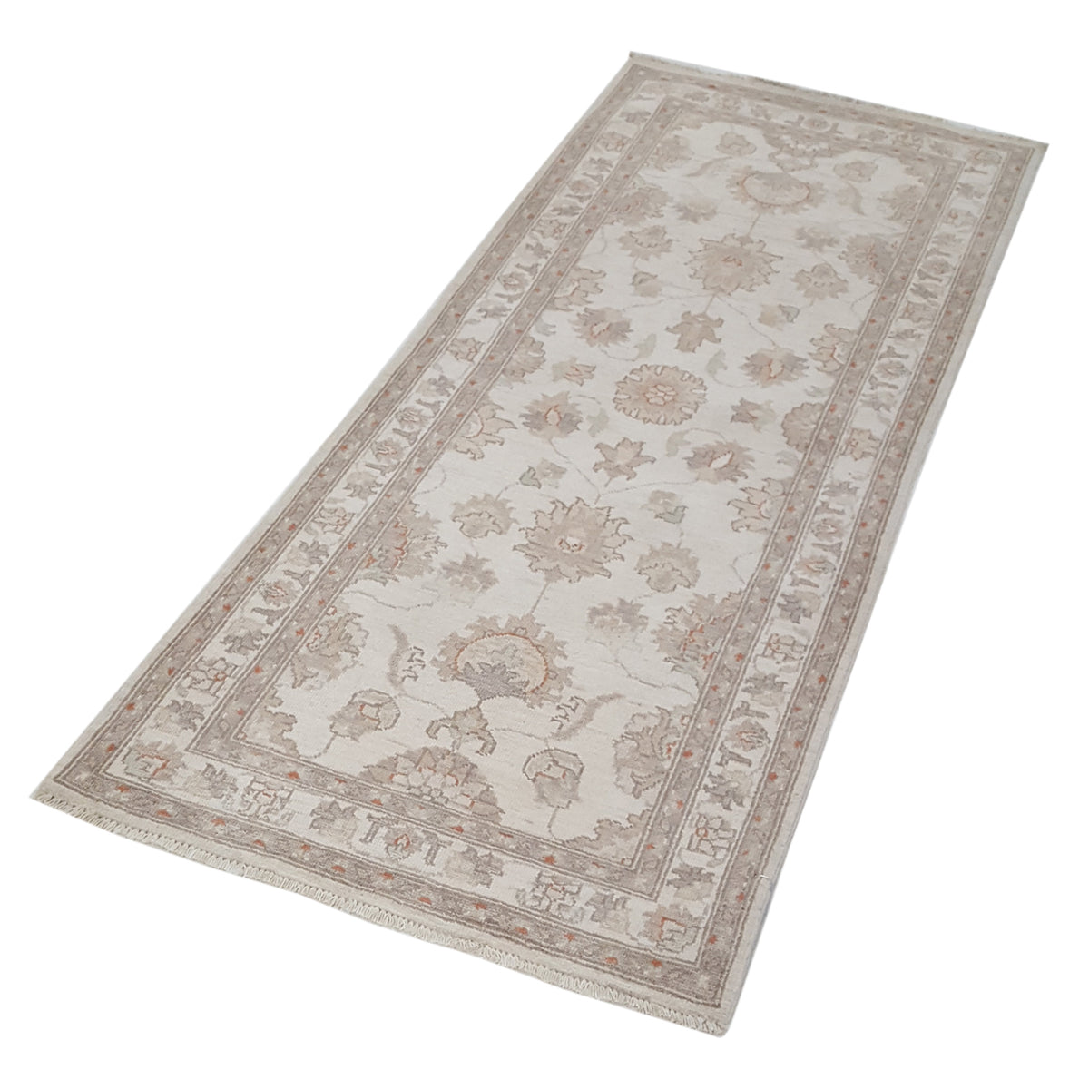 Pacific Ziegler 42178 Ivory Grey Transitional Hand Knotted Rug