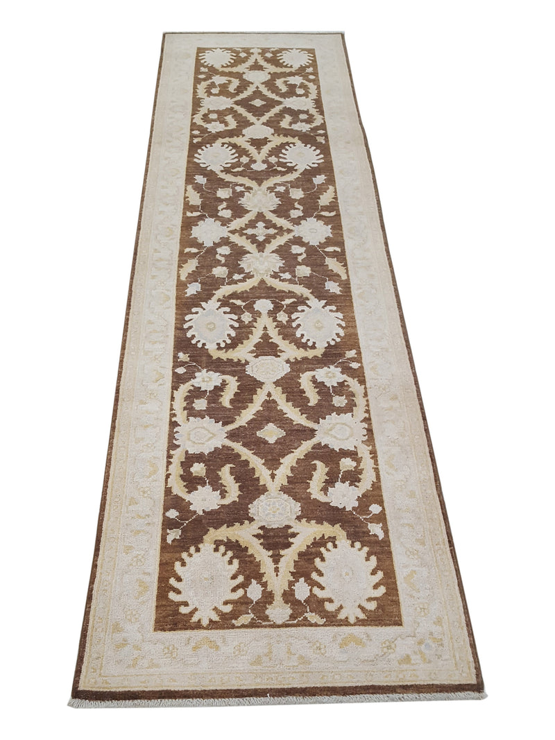 Pacific Ziegler 42181 Brown Ivory Transitional Hand Knotted Rug