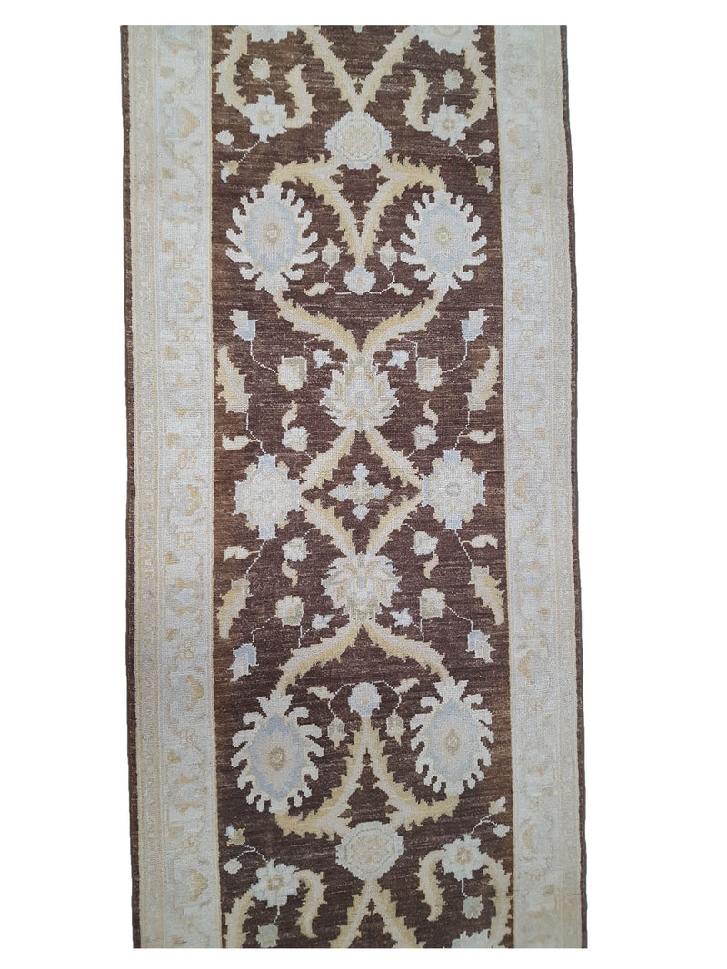 Pacific Ziegler 42181 Brown Ivory Transitional Hand Knotted Rug