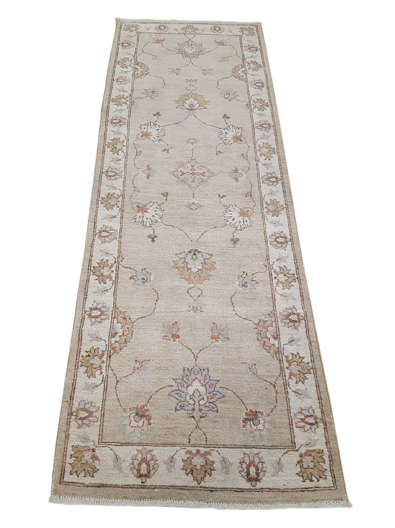 Pacific Ziegler 42184 Lt.Brown Ivory Transitional Hand Knotted Rug