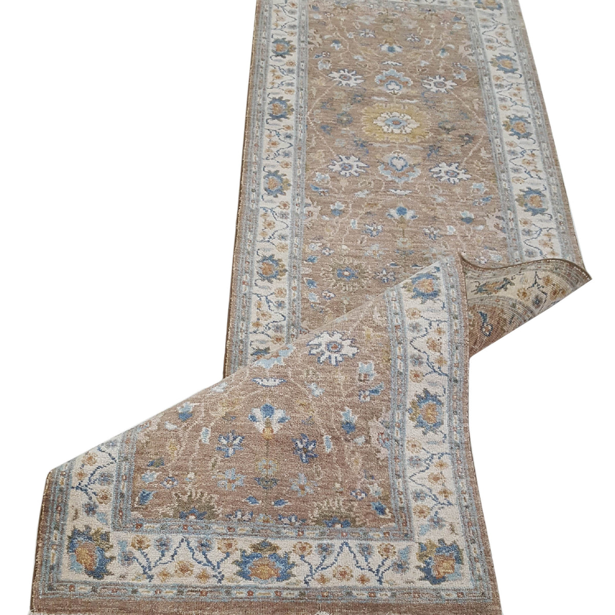 Pacific Ziegler 42188 Lt.Brown Ivory Transitional Hand Knotted Rug