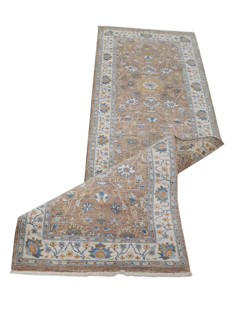 Pacific Ziegler 42188 Lt.Brown Ivory Transitional Hand Knotted Rug