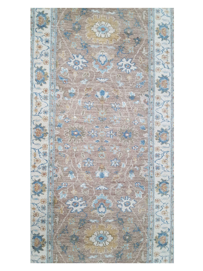 Pacific Ziegler 42188 Lt.Brown Ivory Transitional Hand Knotted Rug