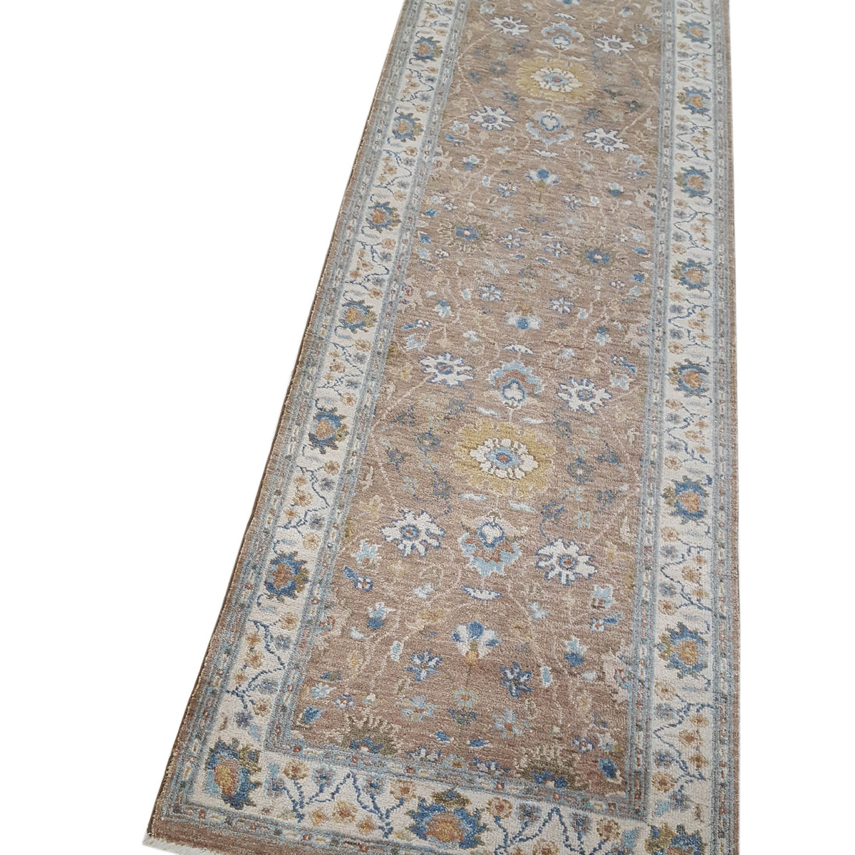 Pacific Ziegler 42188 Lt.Brown Ivory Transitional Hand Knotted Rug