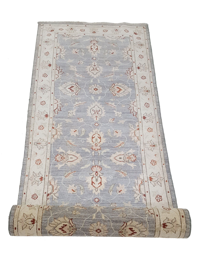 Pacific Ziegler 42191 Lt.Grey Ivory Transitional Hand Knotted Rug