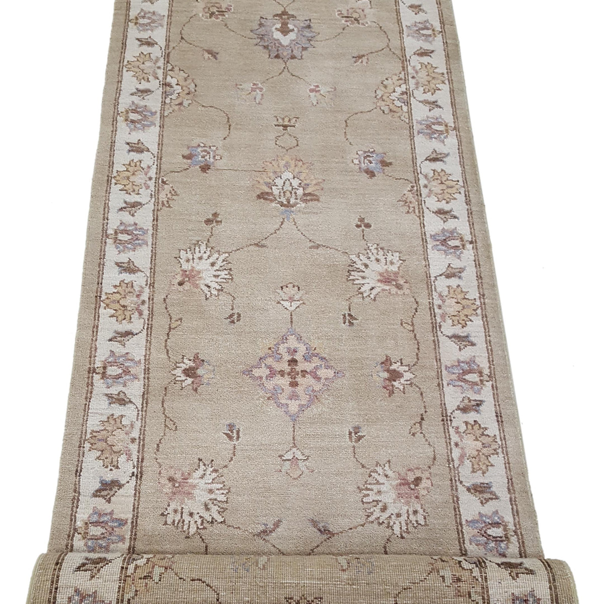 Pacific Ziegler 42197 Ivory Beige Transitional Hand Knotted Rug