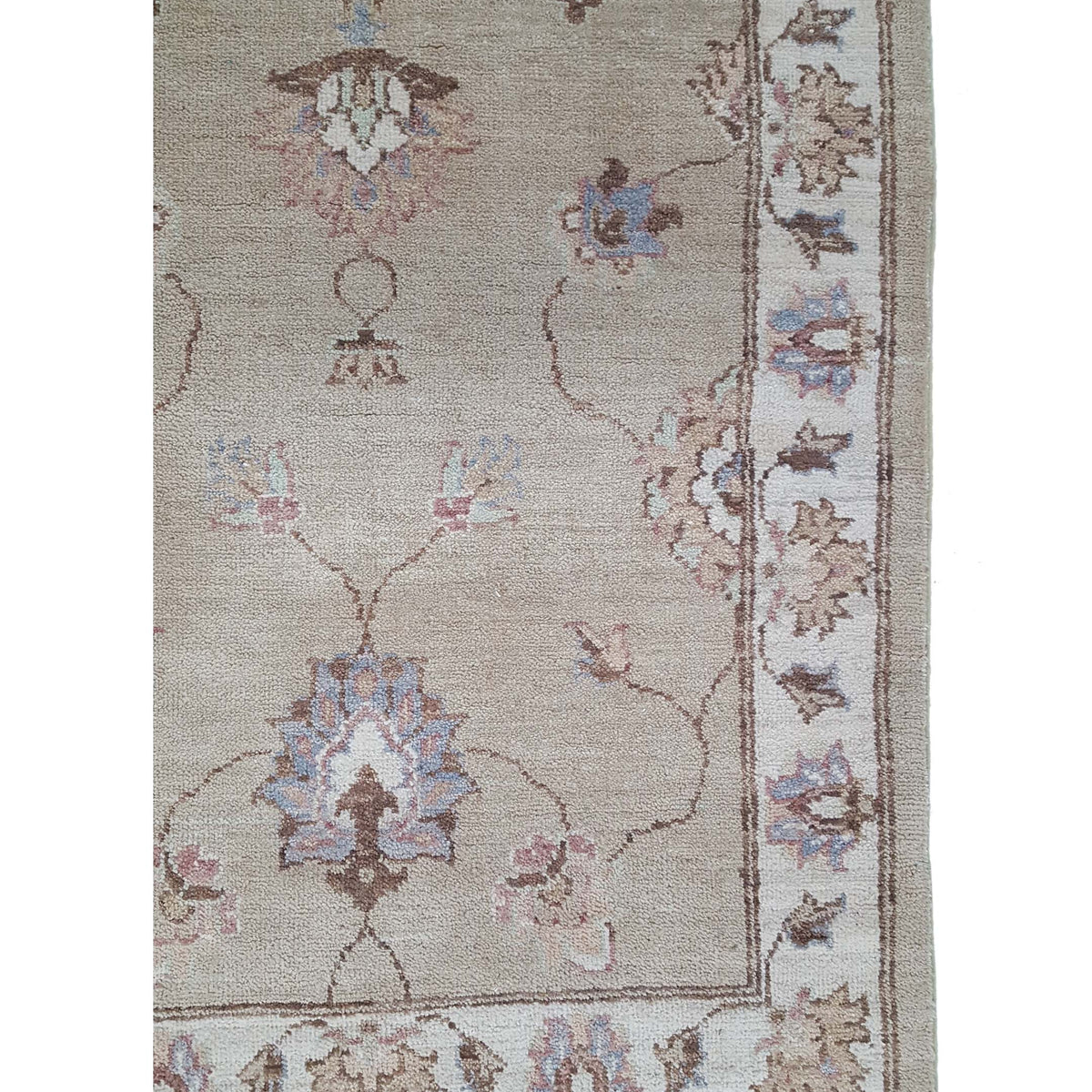 Pacific Ziegler 42197 Ivory Beige Transitional Hand Knotted Rug