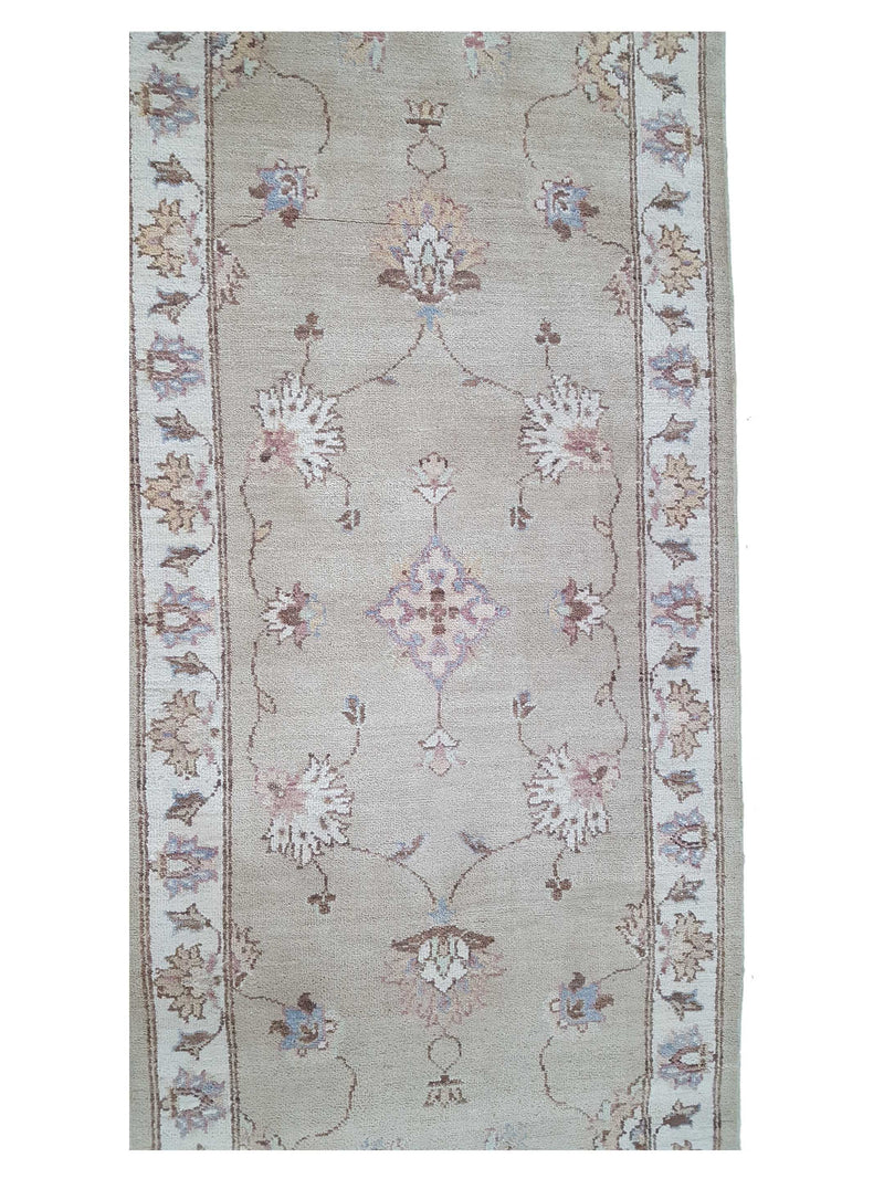 Pacific Ziegler 42197 Ivory Beige Transitional Hand Knotted Rug