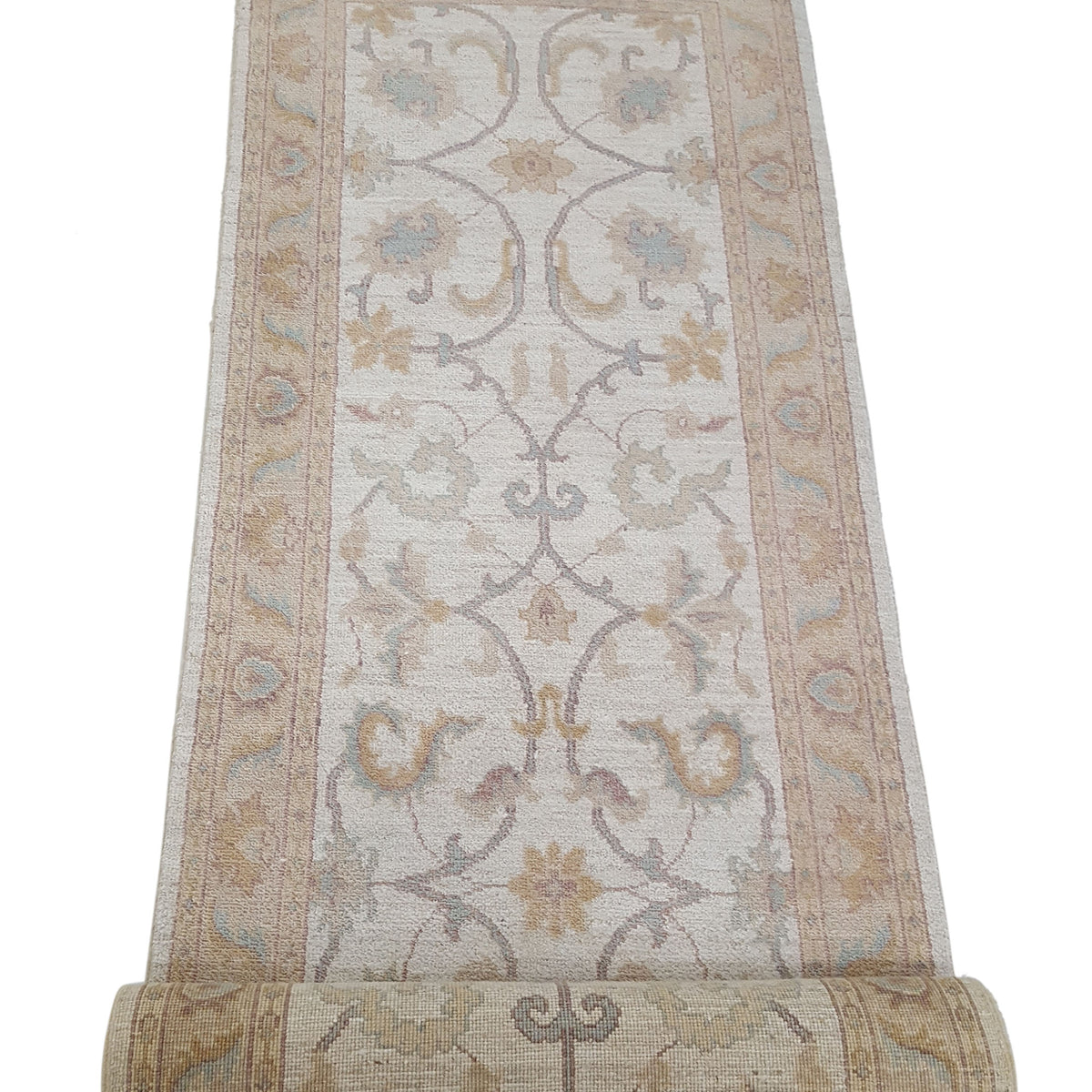 Pacific Ziegler 42198 Ivory Beige Transitional Hand Knotted Rug