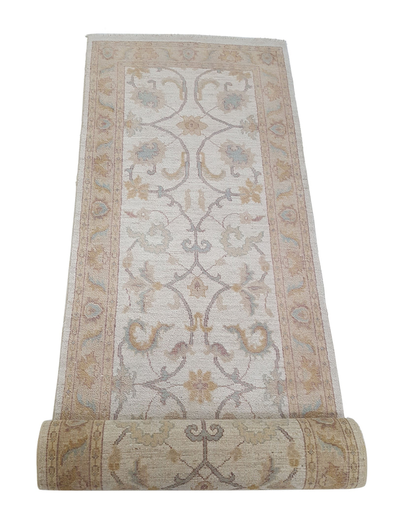 Pacific Ziegler 42198 Ivory Beige Transitional Hand Knotted Rug