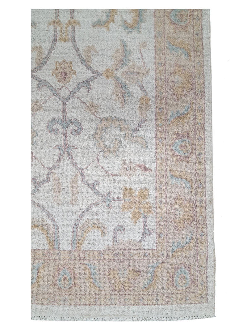 Pacific Ziegler 42198 Ivory Beige Transitional Hand Knotted Rug