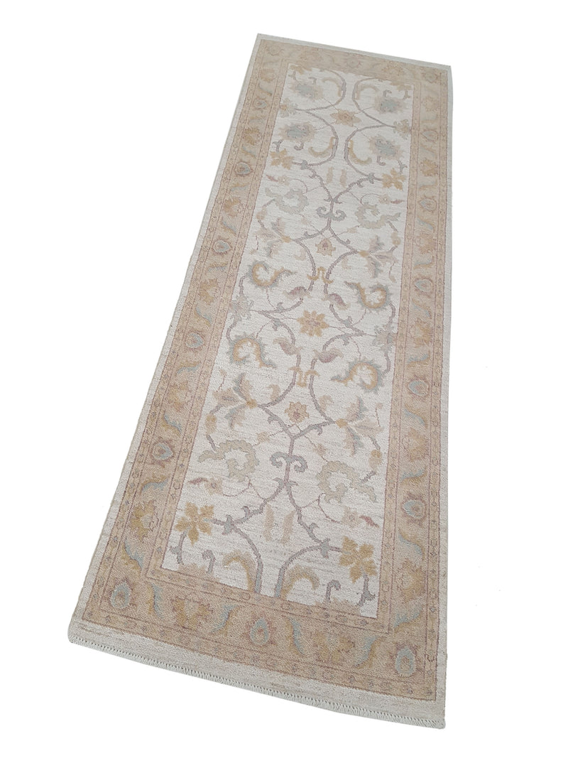 Pacific Ziegler 42198 Ivory Beige Transitional Hand Knotted Rug
