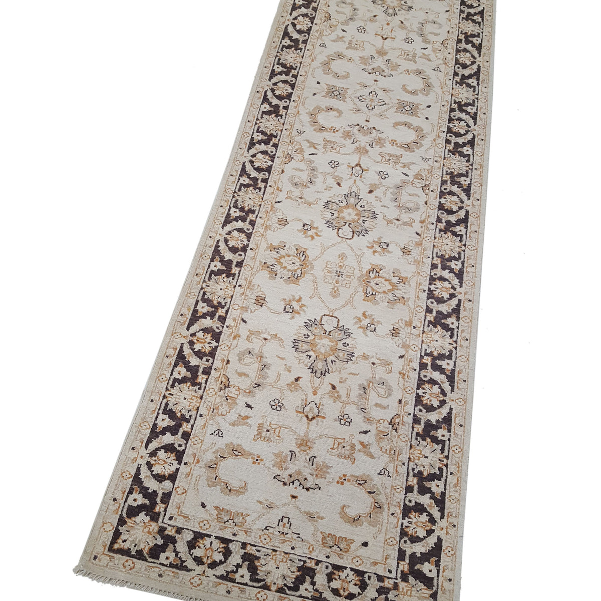 Pacific Ziegler 42204 Ivory Brown Transitional Hand Knotted Rug