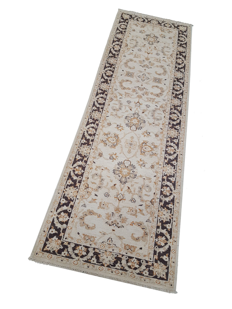Pacific Ziegler 42204 Ivory Brown Transitional Hand Knotted Rug