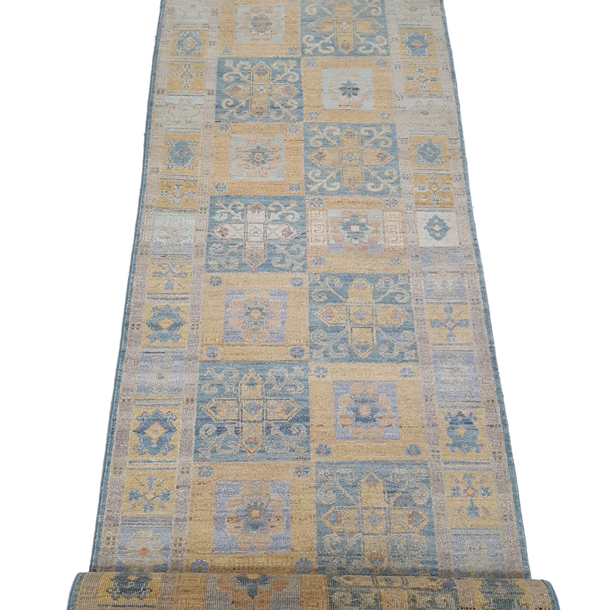 Pacific Ziegler 42205 Blue Gold Transitional Hand Knotted Rug