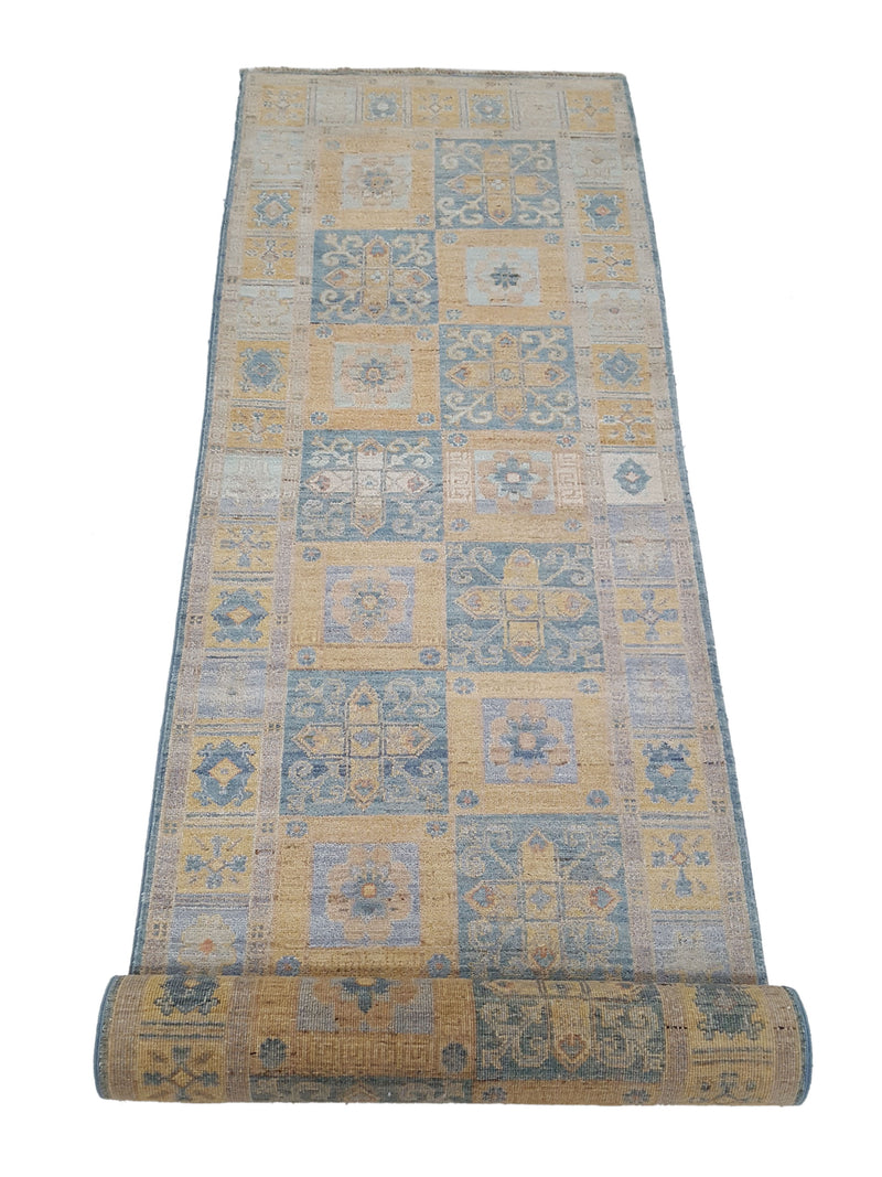 Pacific Ziegler 42205 Blue Gold Transitional Hand Knotted Rug