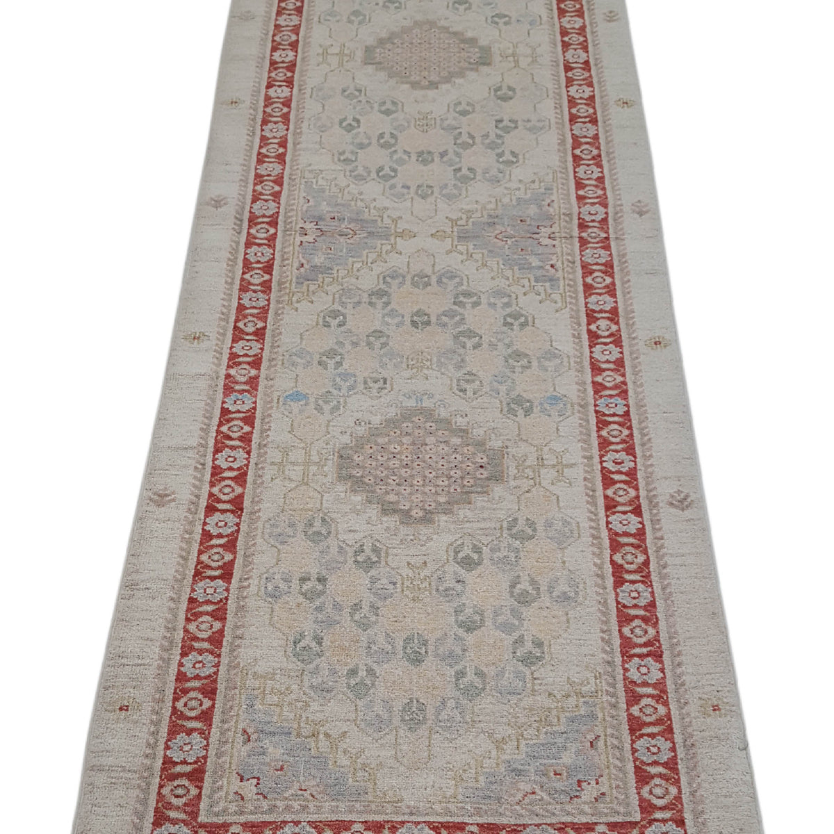 Pacific Ziegler 42206 Ivory Orange Transitional Hand Knotted Rug