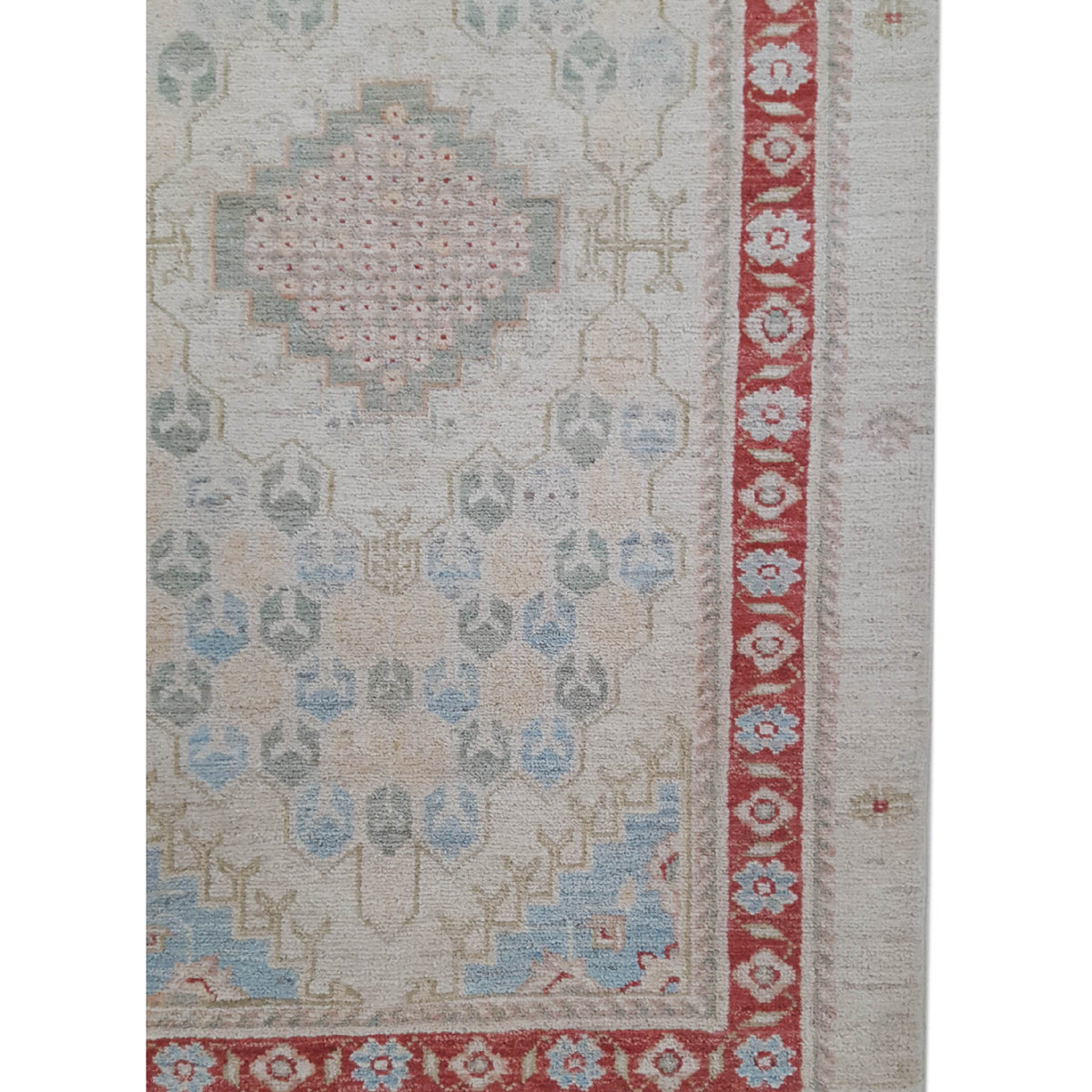 Pacific Ziegler 42206 Ivory Orange Transitional Hand Knotted Rug