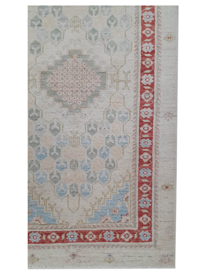 Pacific Ziegler 42206 Ivory Orange Transitional Hand Knotted Rug