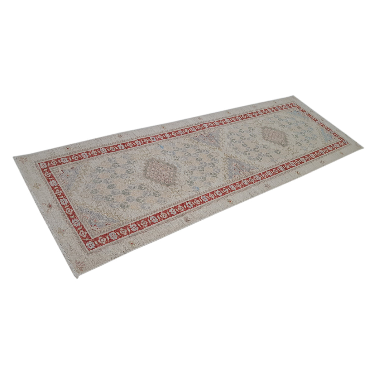 Pacific Ziegler 42206 Ivory Orange Transitional Hand Knotted Rug