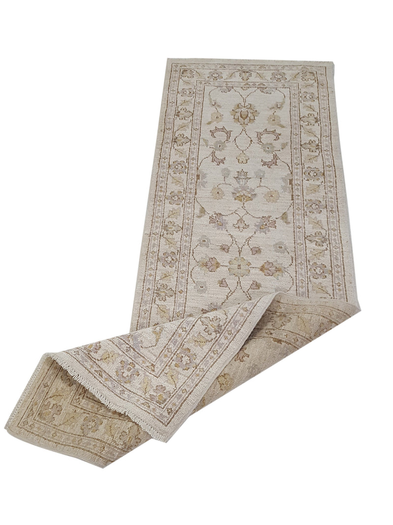 Pacific Ziegler 42214 Ivory Brown Transitional Hand Knotted Rug