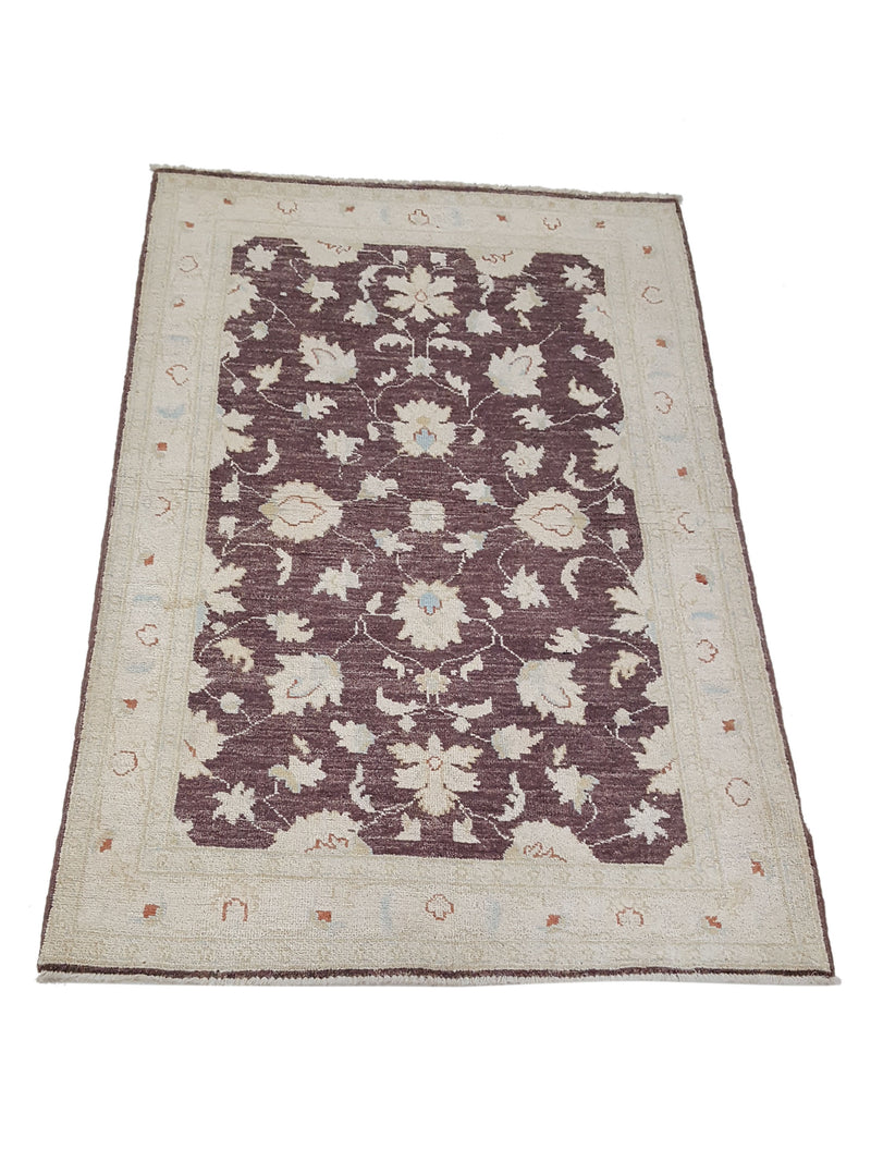 Pacific Ziegler 42216 Brown Ivory Transitional Hand Knotted Rug