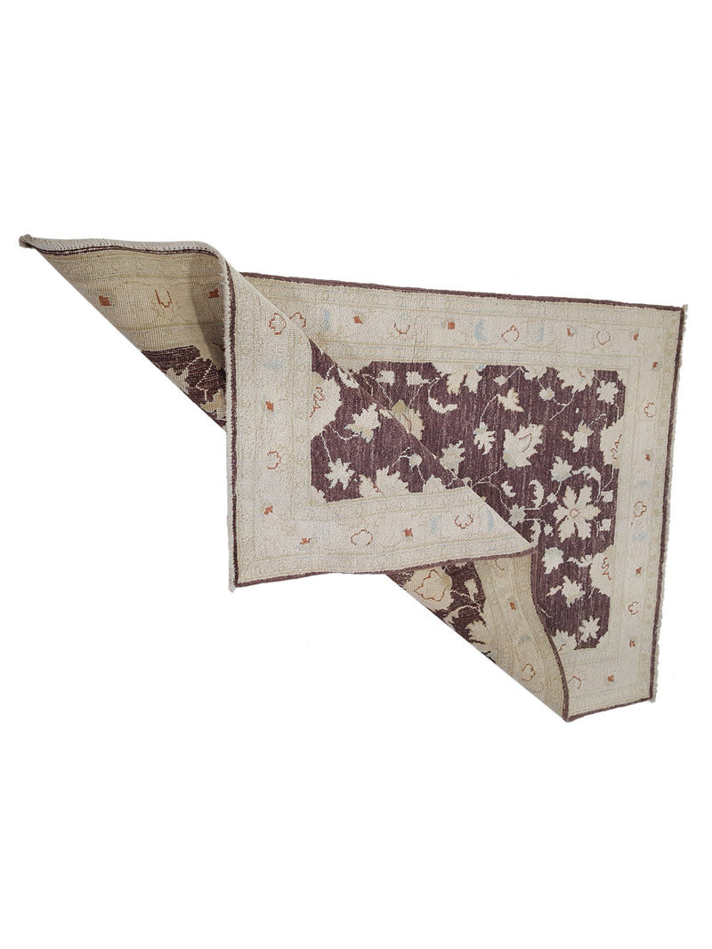 Pacific Ziegler 42216 Brown Ivory Transitional Hand Knotted Rug