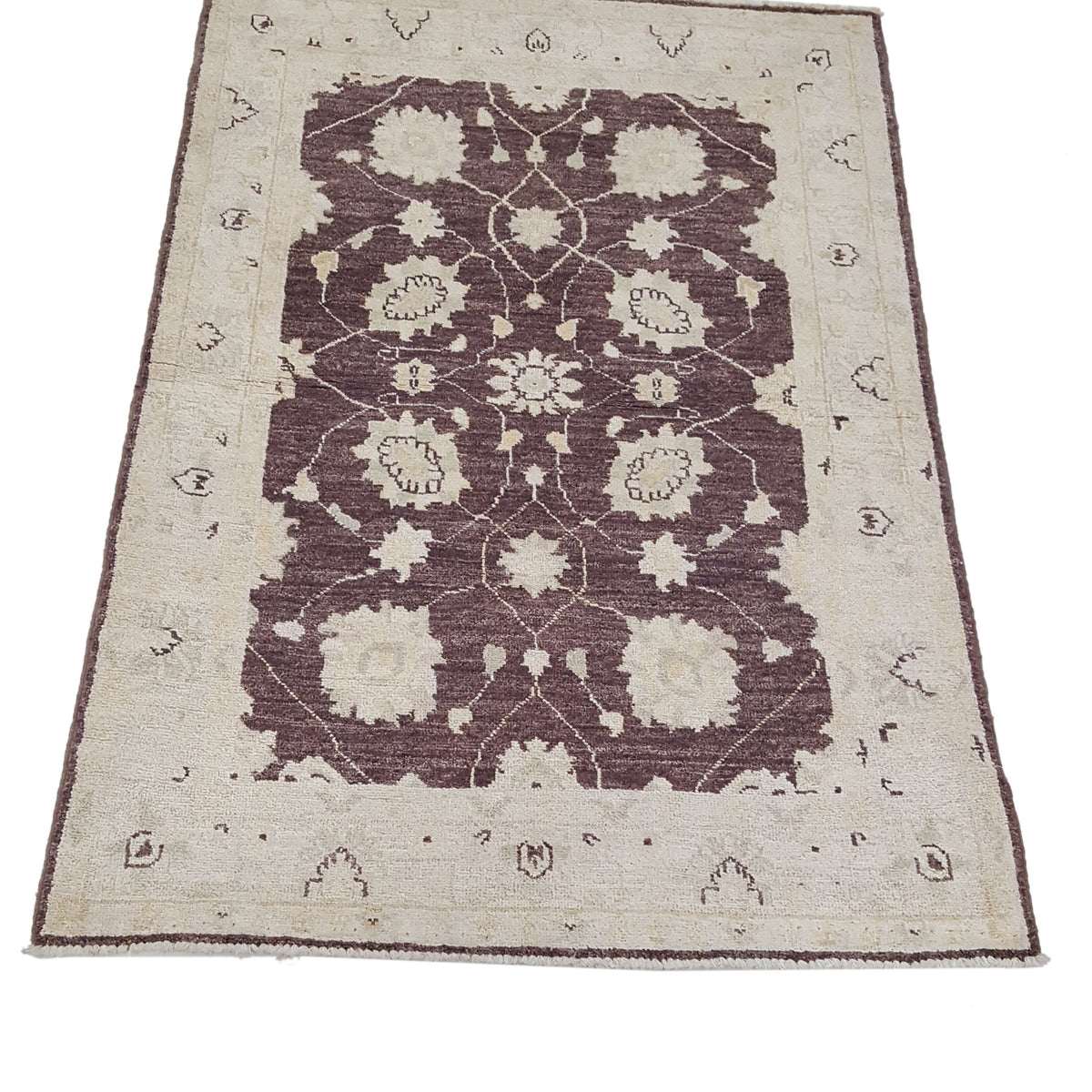 Pacific Ziegler 42218 Brown Ivory Transitional Hand Knotted Rug