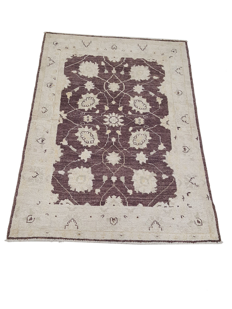 Pacific Ziegler 42218 Brown Ivory Transitional Hand Knotted Rug