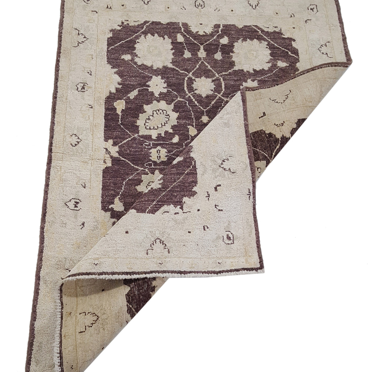 Pacific Ziegler 42218 Brown Ivory Transitional Hand Knotted Rug