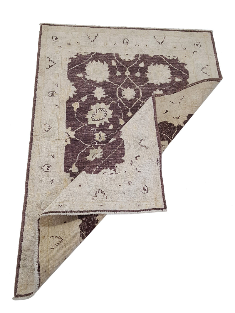 Pacific Ziegler 42218 Brown Ivory Transitional Hand Knotted Rug