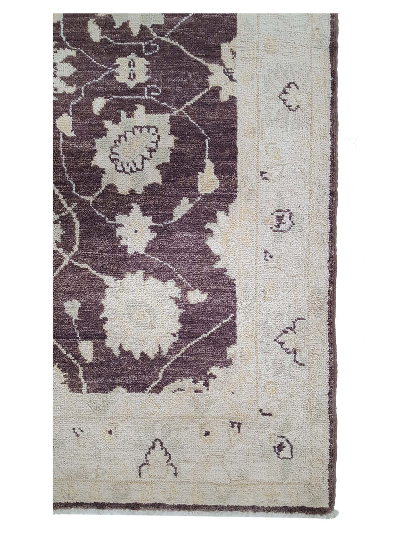 Pacific Ziegler 42218 Brown Ivory Transitional Hand Knotted Rug