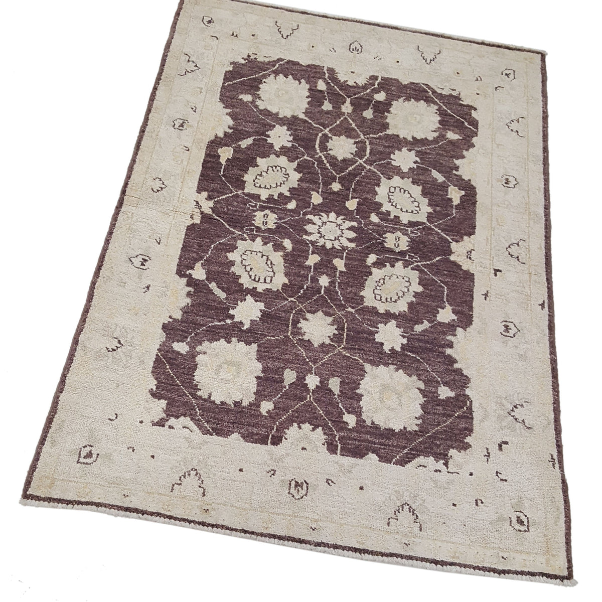 Pacific Ziegler 42218 Brown Ivory Transitional Hand Knotted Rug