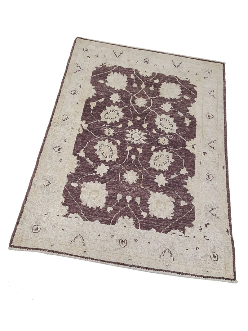 Pacific Ziegler 42218 Brown Ivory Transitional Hand Knotted Rug