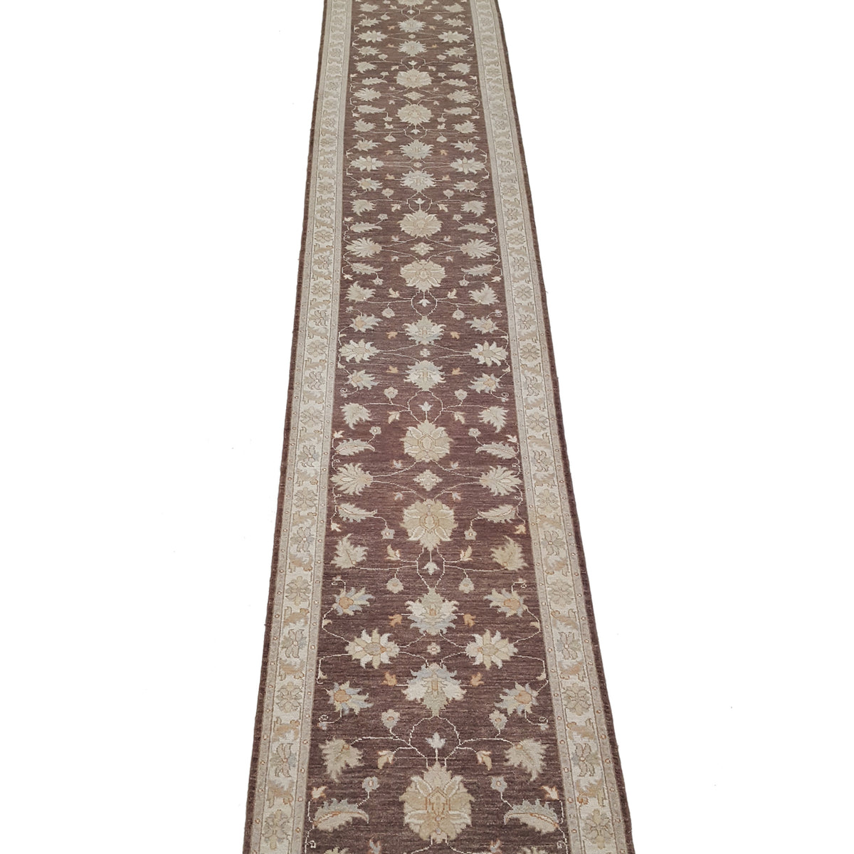 Pacific Ziegler 42219 Brown Ivory Transitional Hand Knotted Rug