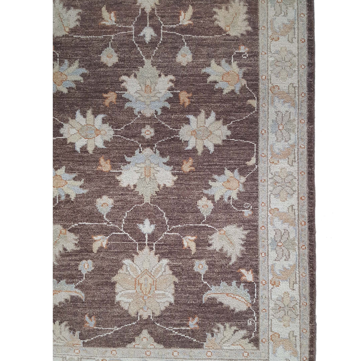 Pacific Ziegler 42219 Brown Ivory Transitional Hand Knotted Rug
