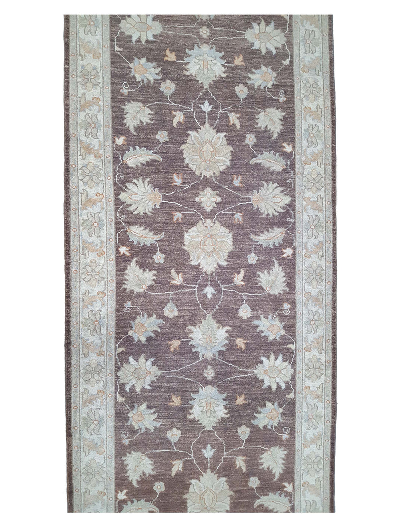 Pacific Ziegler 42219 Brown Ivory Transitional Hand Knotted Rug