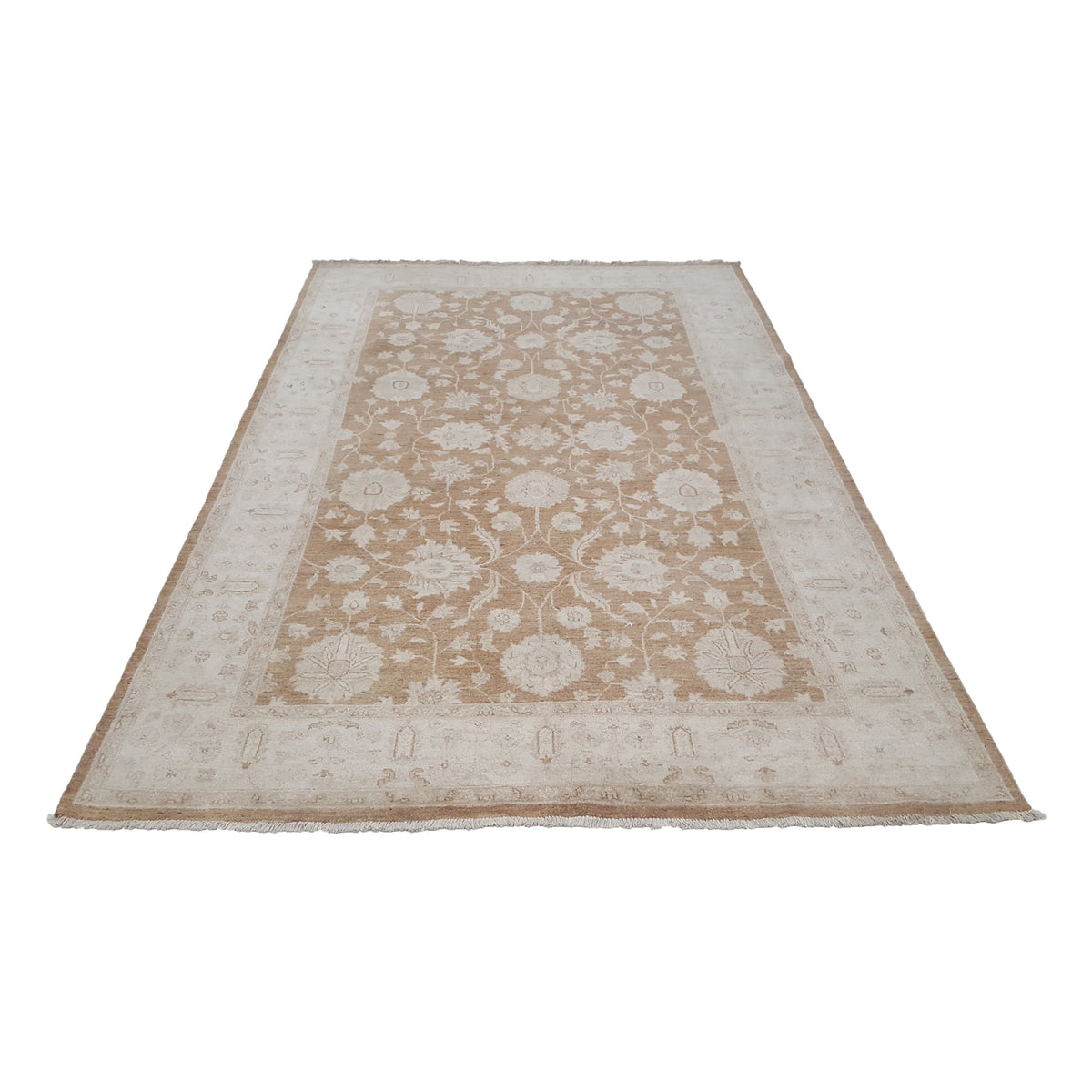 Pacific Ziegler 42220 Lt.Brown Ivory Transitional Hand Knotted Rug