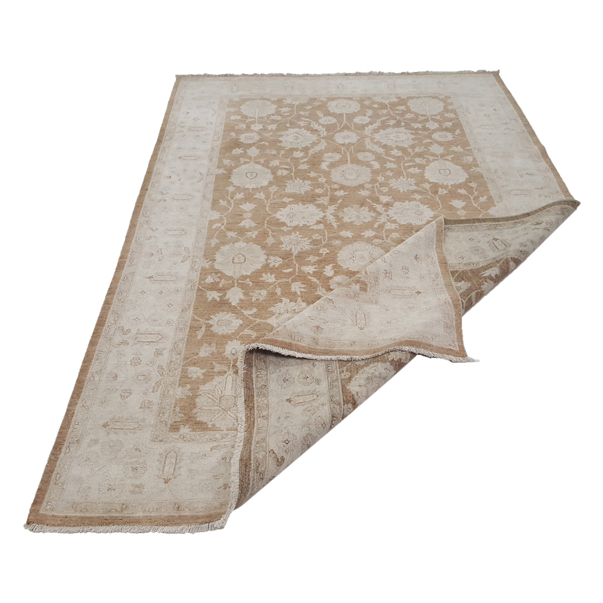 Pacific Ziegler 42220 Lt.Brown Ivory Transitional Hand Knotted Rug