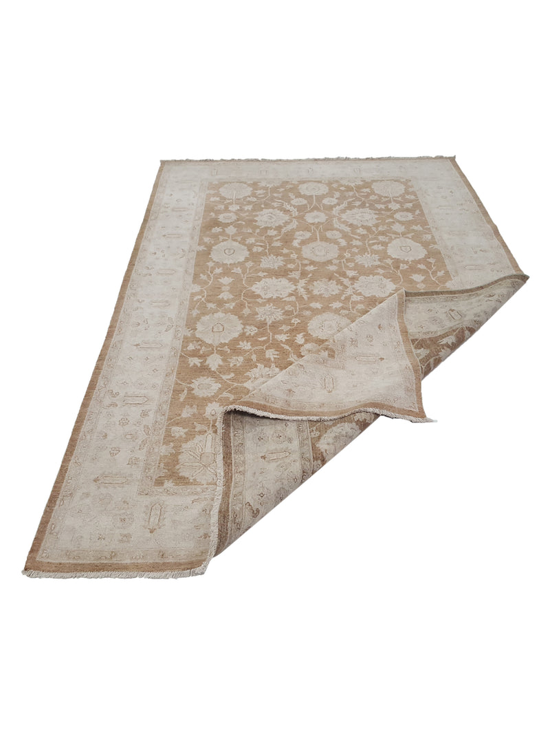 Pacific Ziegler 42220 Lt.Brown Ivory Transitional Hand Knotted Rug