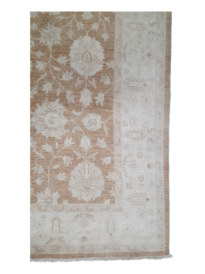 Pacific Ziegler 42220 Lt.Brown Ivory Transitional Hand Knotted Rug