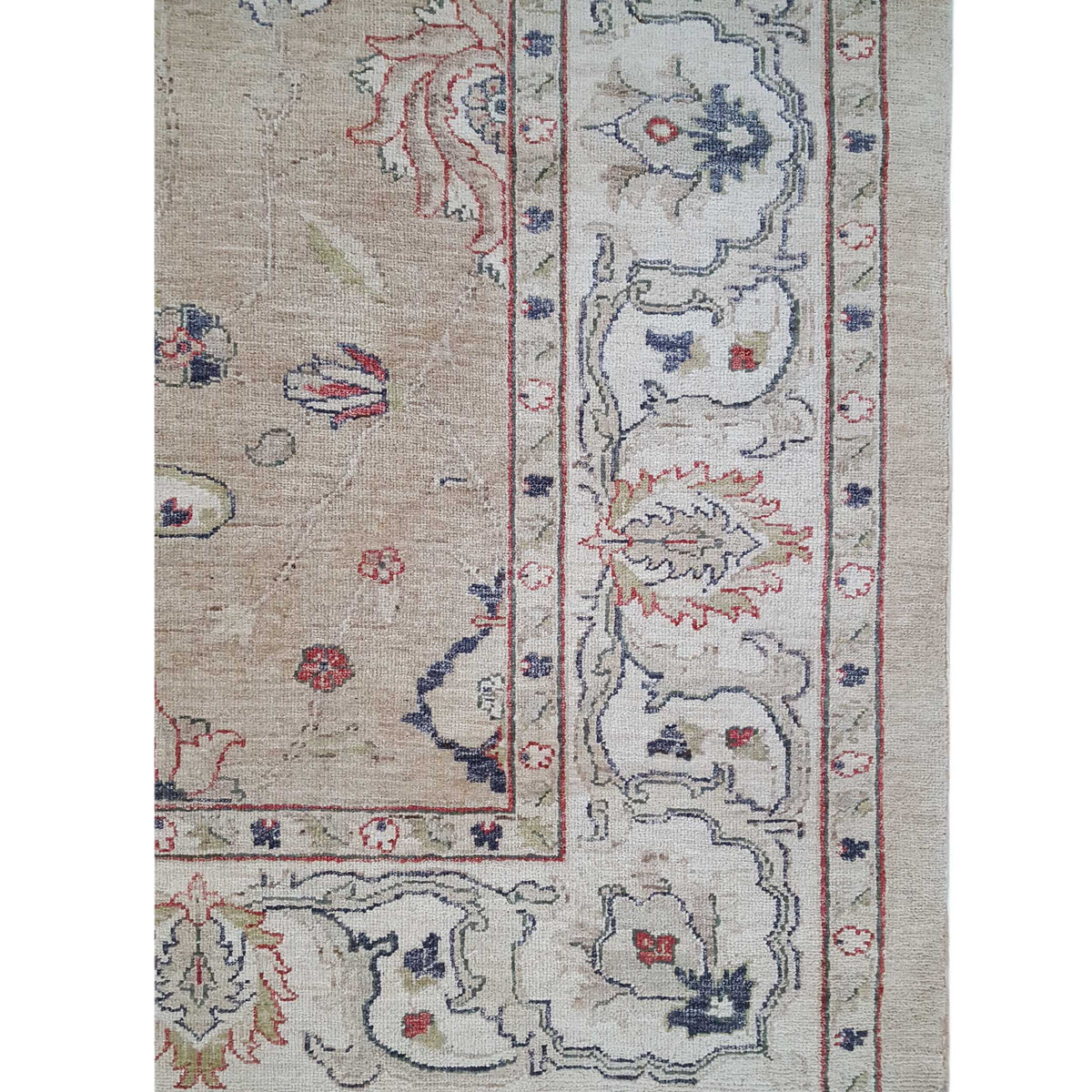 Pacific Ziegler 42222 Beige Ivory Transitional Hand Knotted Rug