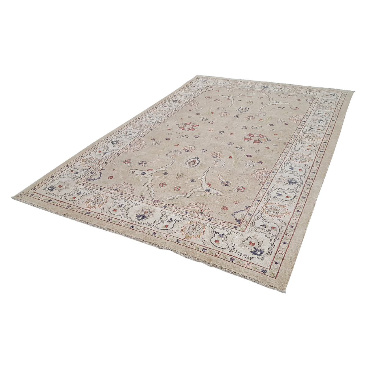 Pacific Ziegler 42222 Beige Ivory Transitional Hand Knotted Rug