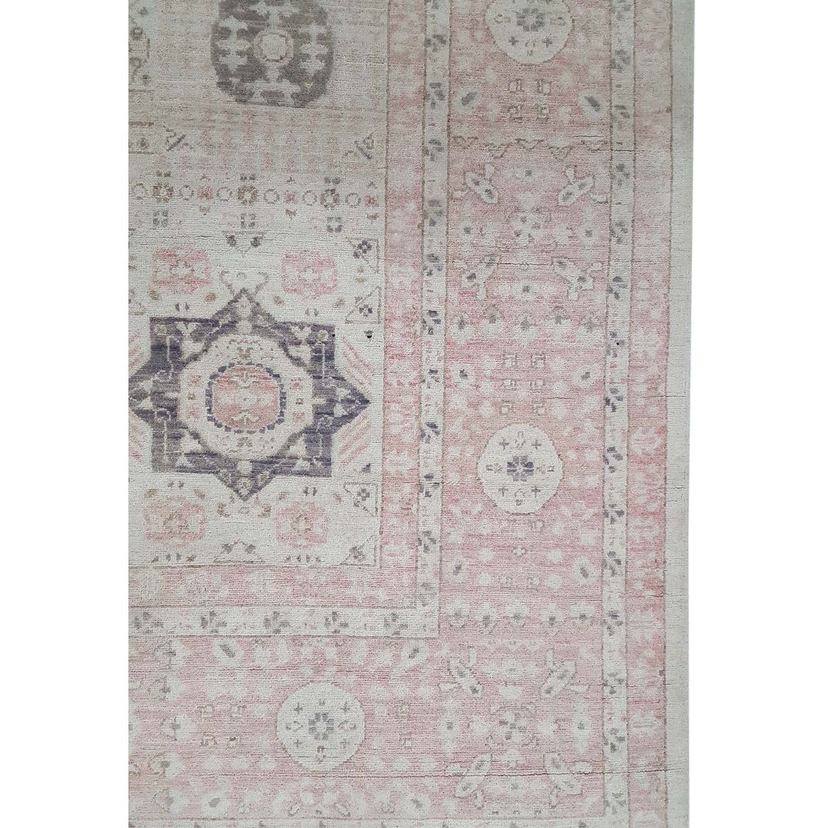 Pacific Ziegler 42223 Ivory Pink Transitional Hand Knotted Rug