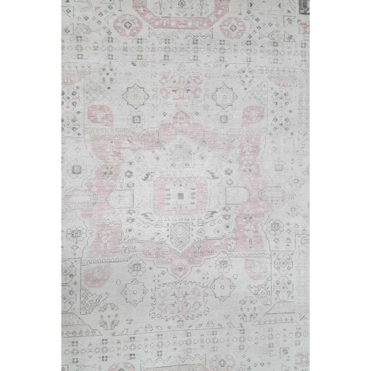 Pacific Ziegler 42223 Ivory Pink Transitional Hand Knotted Rug