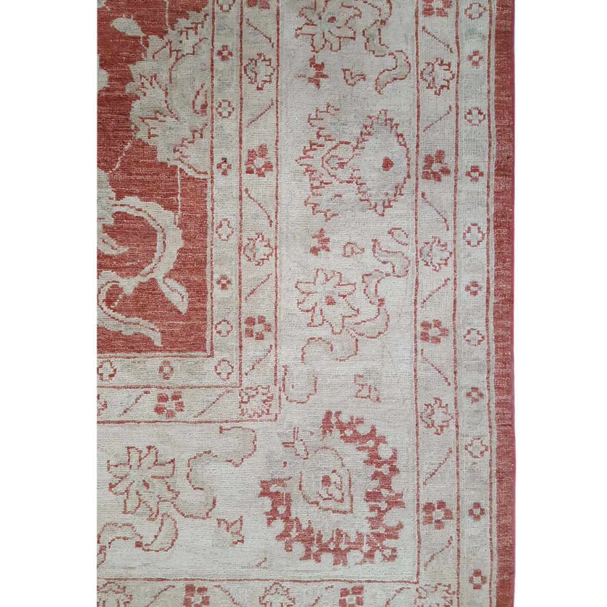 Pacific Ziegler 42225 Rust Ivory Transitional Hand Knotted Rug