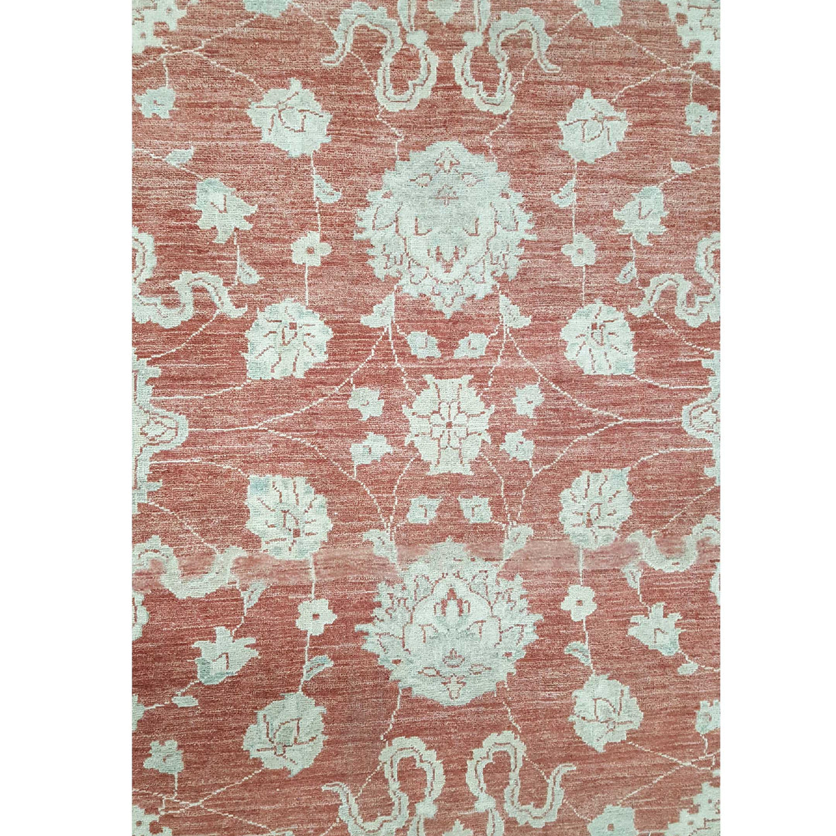 Pacific Ziegler 42225 Rust Ivory Transitional Hand Knotted Rug