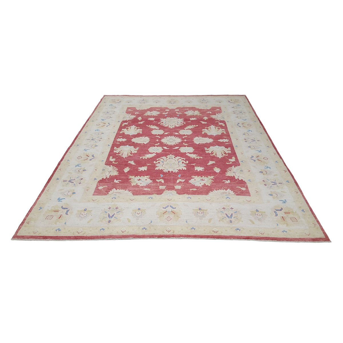 Pacific Ziegler 42226 Orange Ivory Transitional Hand Knotted Rug