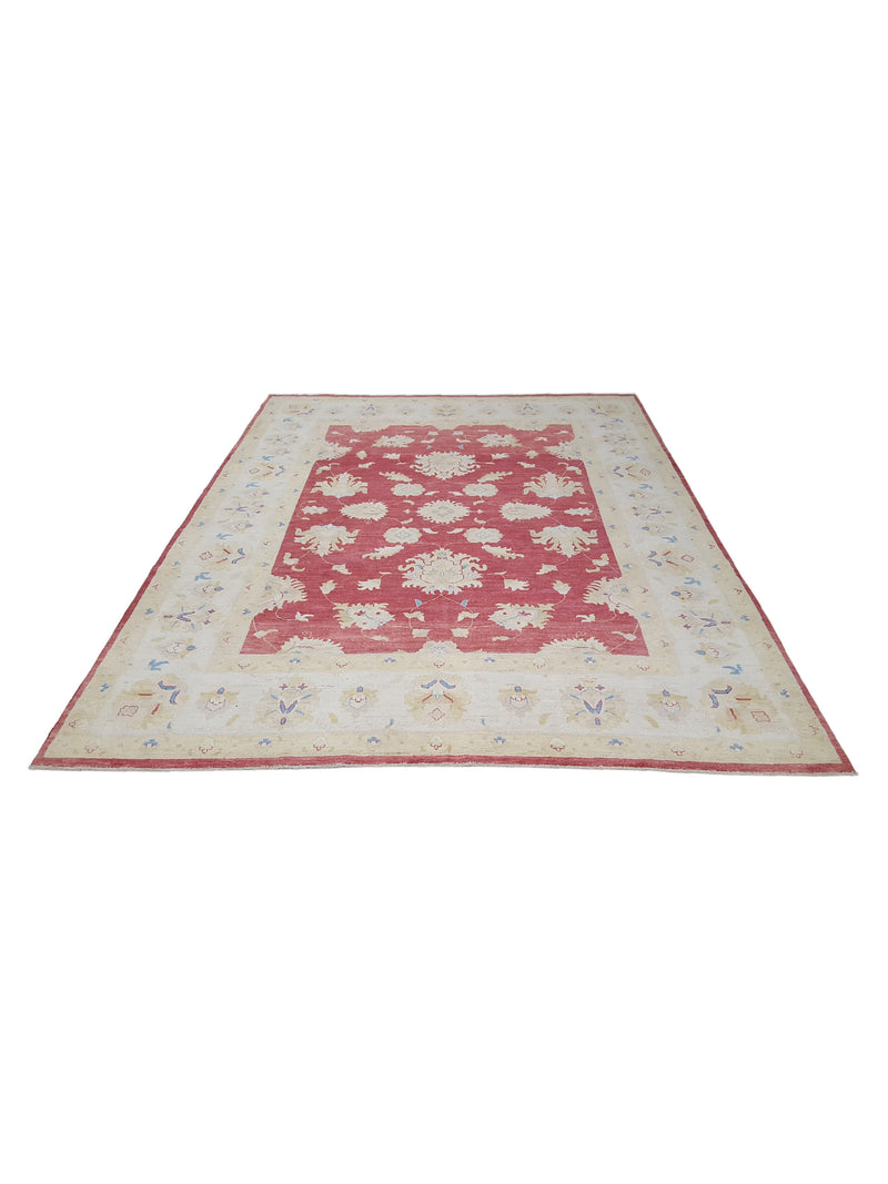 Pacific Ziegler 42226 Orange Ivory Transitional Hand Knotted Rug